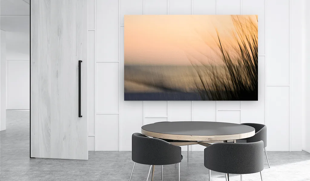 Akustikbild als Wandbild in einem modernen Geschäftsraum