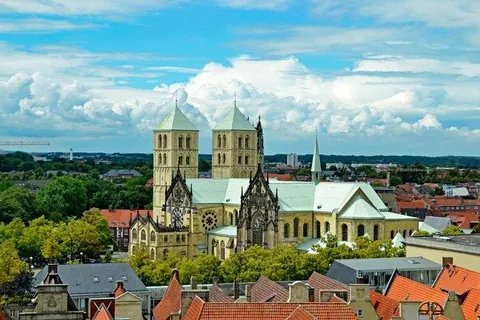 Dom über der Innenstadt – Münster-Motiv von Birgit Leimann