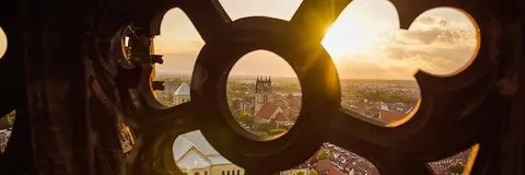 Münster durchs Maßwerk – Münster-Motiv von Jonas Hofmann