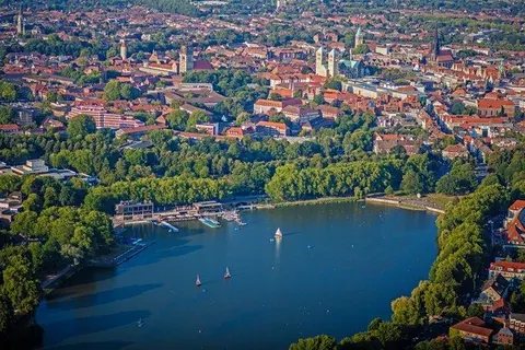 Aasee von oben – Münster-Motiv von Jonas Hofmann