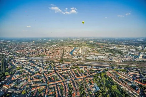 Münster aus dem Ballon – Münster-Motiv von Jonas Hofmann