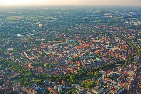 Münsters Altstadt von oben – Münster-Motiv von Jonas Hofmann