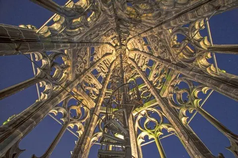 Maßwerk im Lambertiturm – Münster-Motiv von Jonas Hofmann