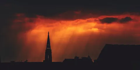 Gewitterhimmel über St. Lamberti – Münster-Motiv von Jonas Hofmann