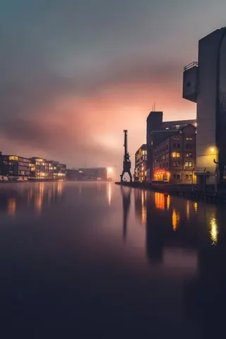 Stadthafen im Abenddunst – Münster-Motiv von Sascha Talke