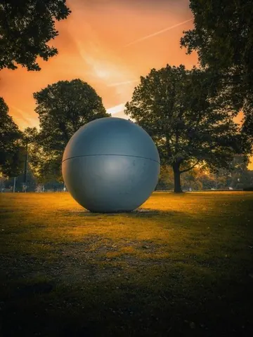 Aaseekugel im Abendrot – Münster-Motiv von Sascha Talke
