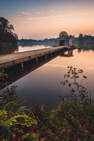 Steg am Aasee – Münster-Motiv von Sascha Talke