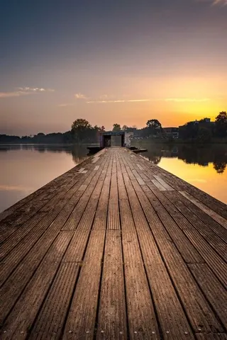 Jorge-Pardo-Pier bei Sonnenuntergang – Münster-Motiv von Sascha Talke