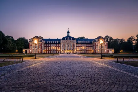 Schloss im Abendlicht – Münster-Motiv von Sascha Talke