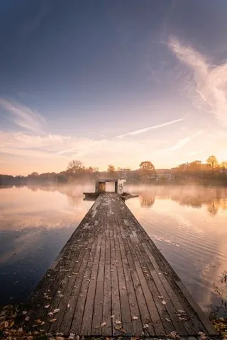 Jorge-Pardo-Pier im Nebel – Münster-Motiv von Sascha Talke