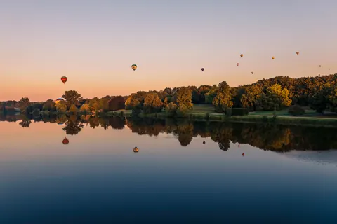 Ballons über dem Aasee – Münster-Motiv von Sascha Talke