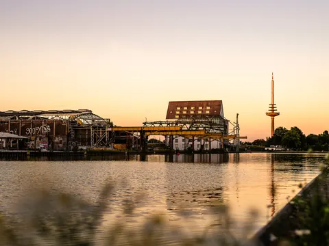 Hafen mit Fernmeldeturm – Münster-Motiv von Sascha Talke