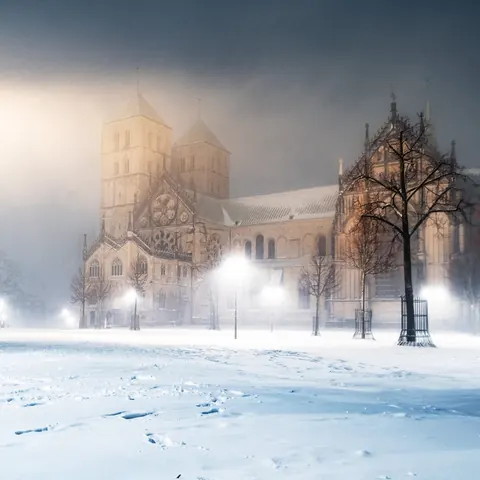 Dom im Winternebel – Münster-Motiv von Sascha Talke