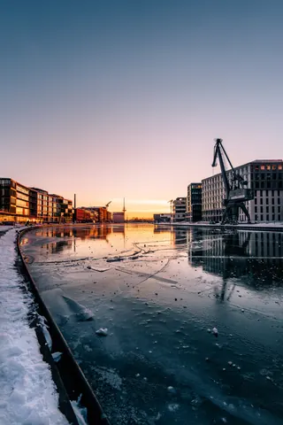 Winter am Hafen – Münster-Motiv von Sascha Talke