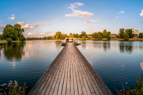 Steg auf dem Aasee – Münster-Motiv von Thomas Branse