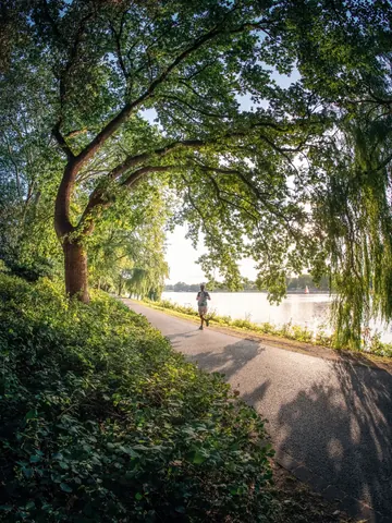 Uferweg am Aasee – Münster-Motiv von Thomas Branse