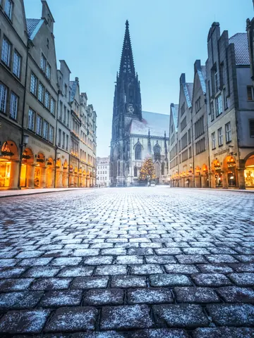 Schnee am Prinzipalmarkt – Münster-Motiv von Thomas Branse