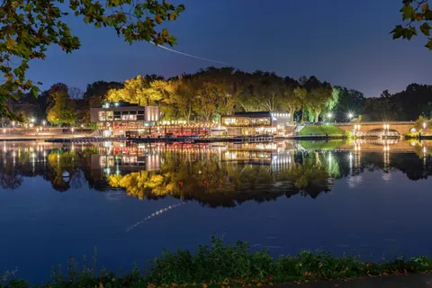Aasee bei Nacht – Münster-Motiv von Thomas Branse
