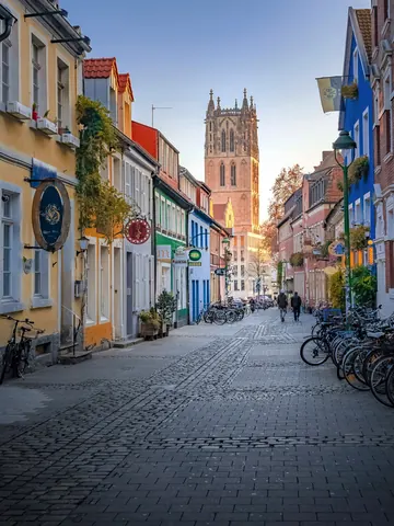 Kuhviertel mit Kirchturm – Münster-Motiv von Thomas Branse