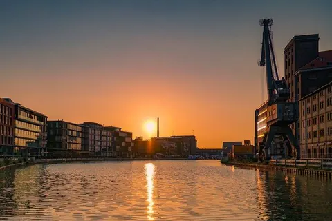Sonnenuntergang am Stadthafen – Münster-Motiv von Thomas Branse
