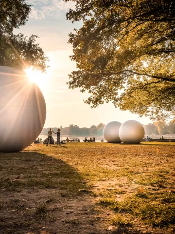 Aaseekugeln im Gegenlicht – Münster-Motiv von Thomas Branse