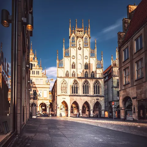Blick zum Rathaus – Münster-Motiv von Thomas Branse