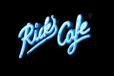 Rick's Café in Neon – Münster-Motiv von Wolfgang Nietan