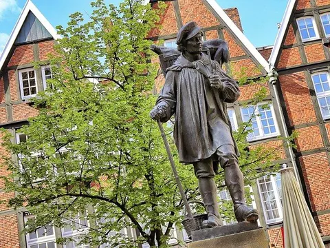 Kiepenkerl im Frühling – Münster-Motiv von Wolfgang Nietan