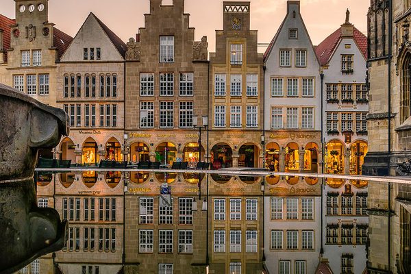 Lambertibrunnen – Münsterbild als Wandbild